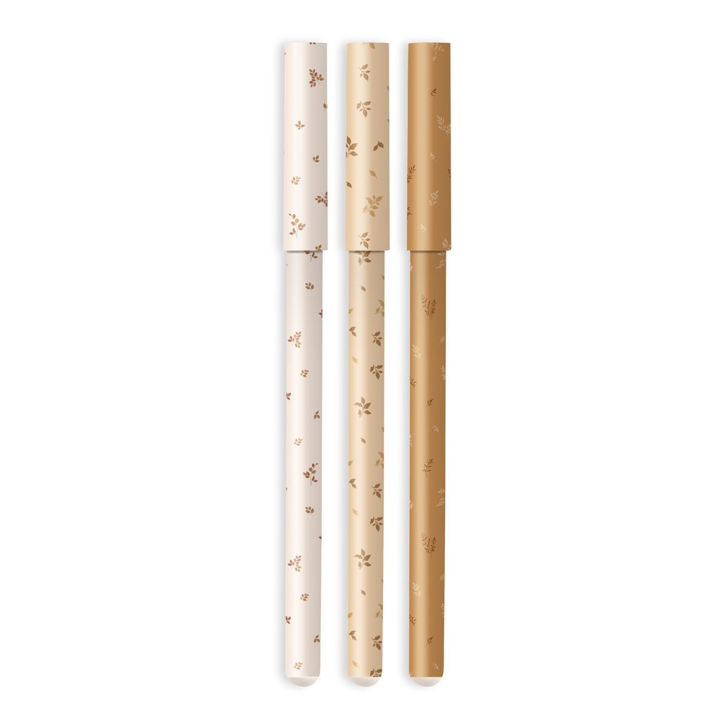 Fox & Fallow Broderie Mustard Ballpoint Pen Pack – Write with Elegance and Style - The Grateful Collective