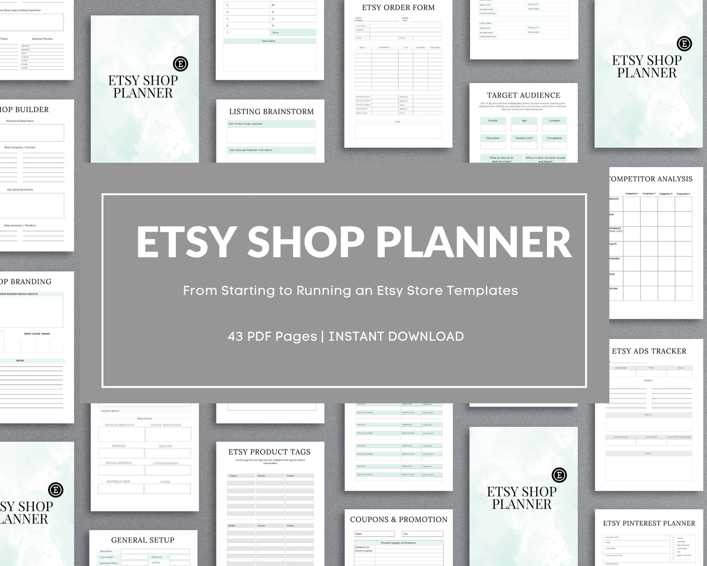Etsy Shop Planner – Organize Listings, Track Orders & Scale Your Business | Printable PDFEtsy Shop Planner – Organize Listings, Track Orders & Scale Your Business | Printable PDF