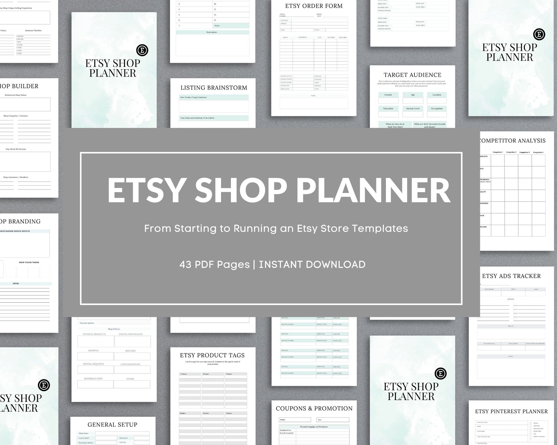 Etsy Shop Planner – Organize Listings, Track Orders & Scale Your Business | Printable PDFEtsy Shop Planner – Organize Listings, Track Orders & Scale Your Business | Printable PDF