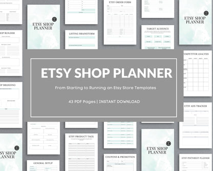 Etsy Shop Planner – Organize Listings, Track Orders & Scale Your Business | Printable PDFEtsy Shop Planner – Organize Listings, Track Orders & Scale Your Business | Printable PDF