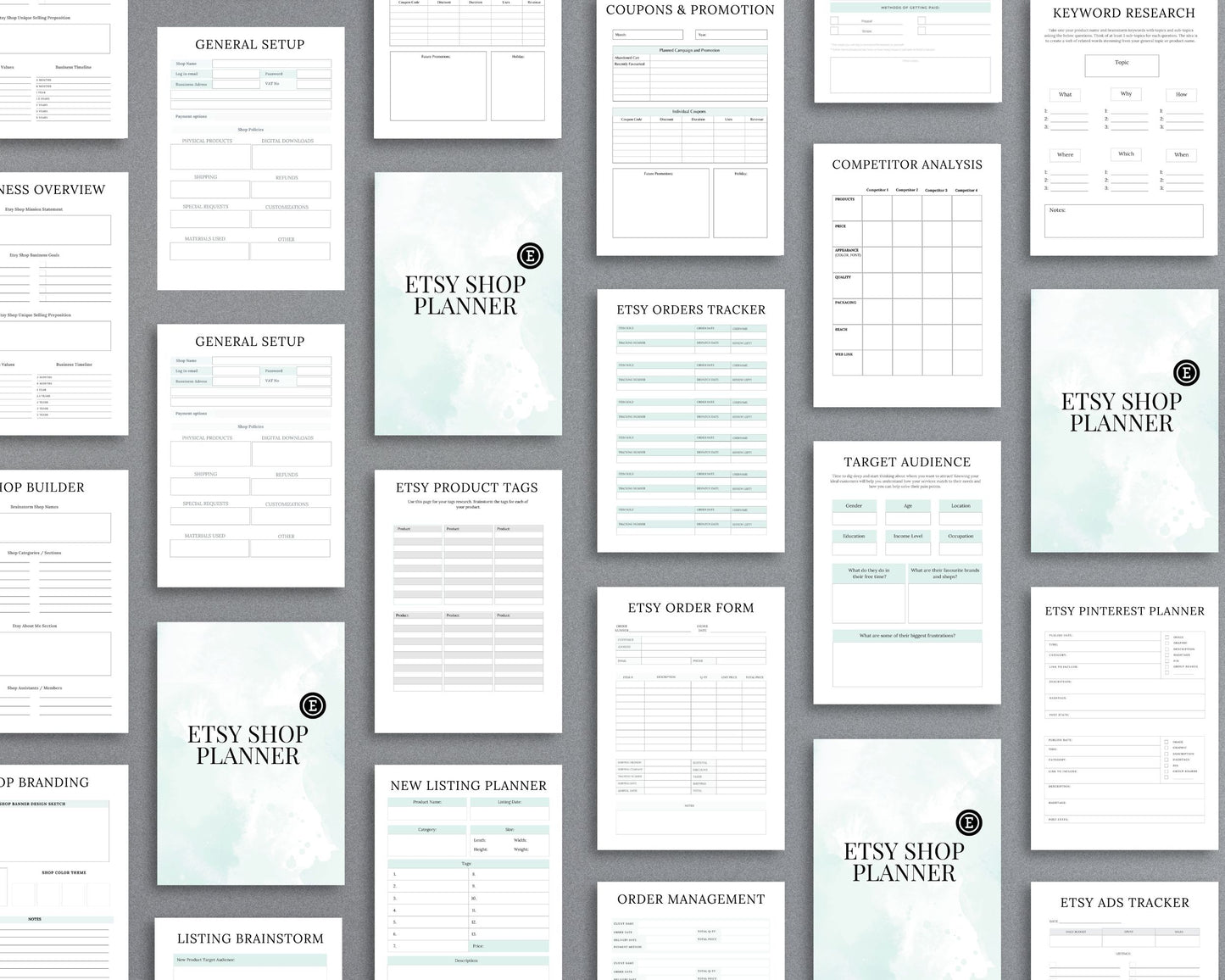 Etsy Shop Planner – Organize Listings, Track Orders & Scale Your Business | Printable PDF
