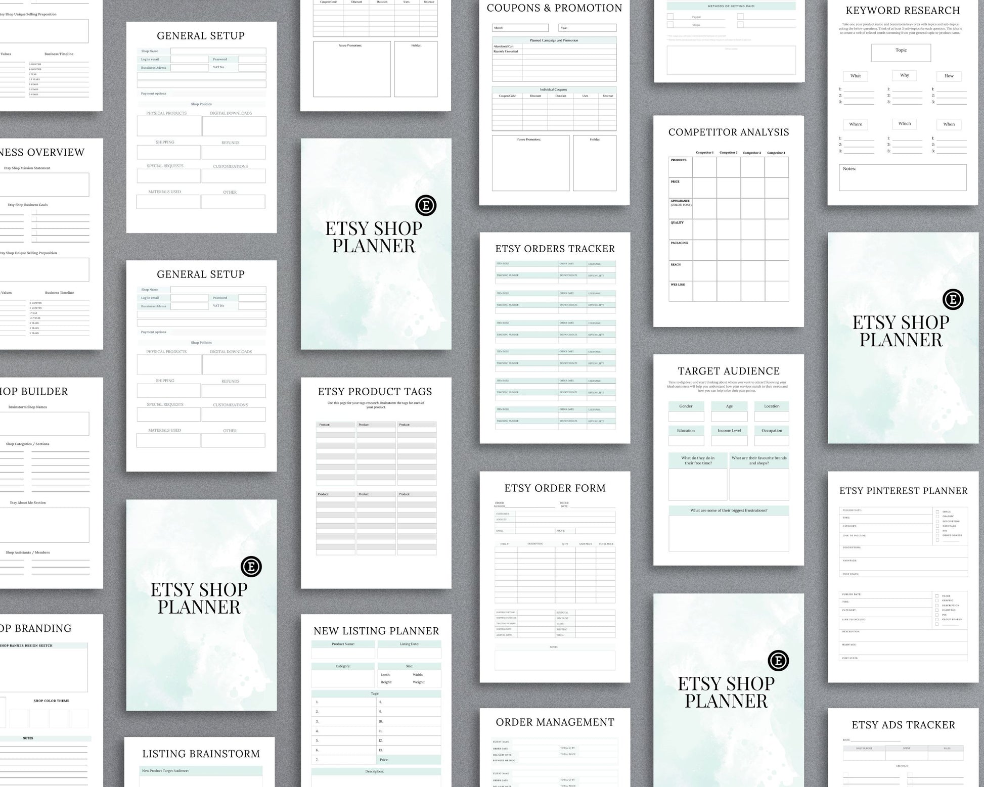 Etsy Shop Planner – Organize Listings, Track Orders & Scale Your Business | Printable PDF