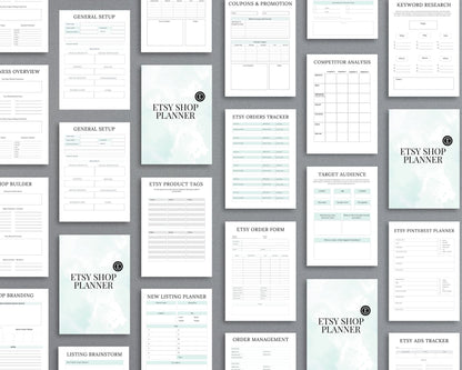 Etsy Shop Planner – Organize Listings, Track Orders & Scale Your Business | Printable PDF