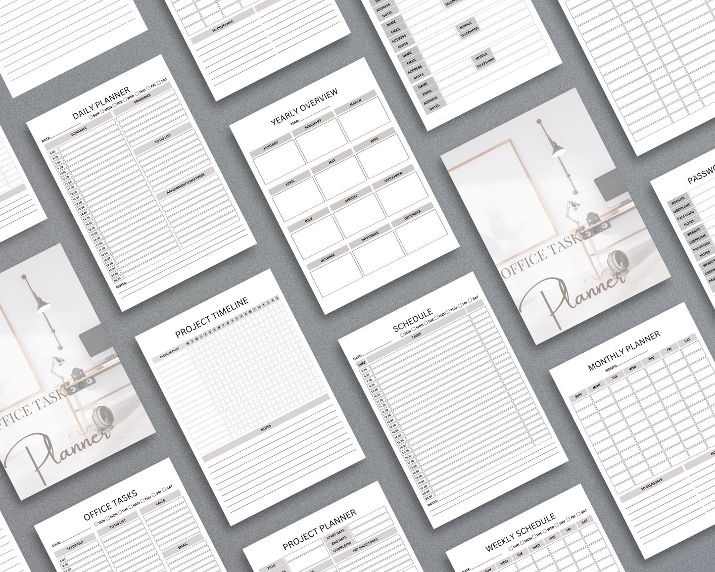 Office Tasks Planner – Organize Your Workday, Meetings & Projects | Printable PDF