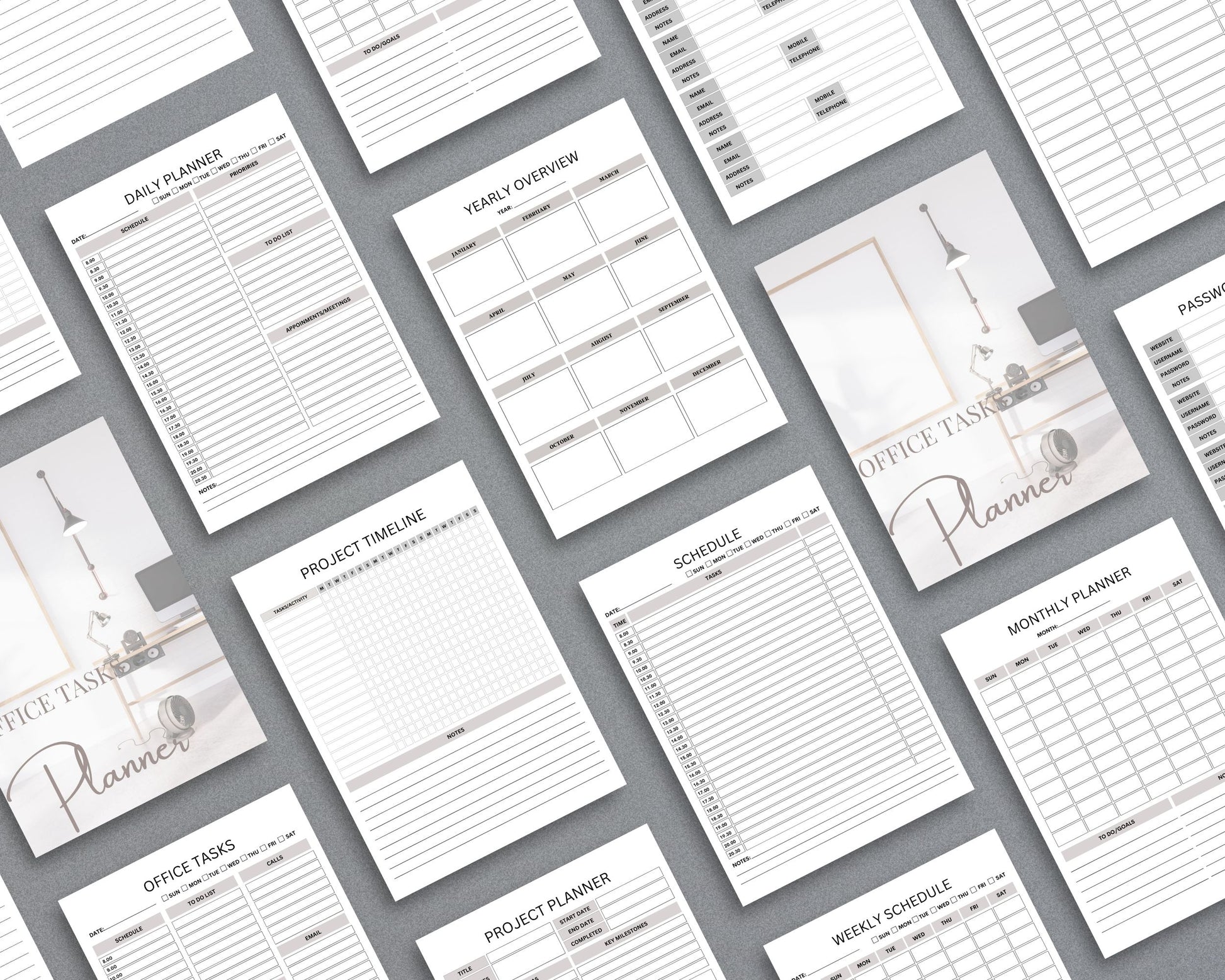 Office Tasks Planner – Organize Your Workday, Meetings & Projects | Printable PDF
