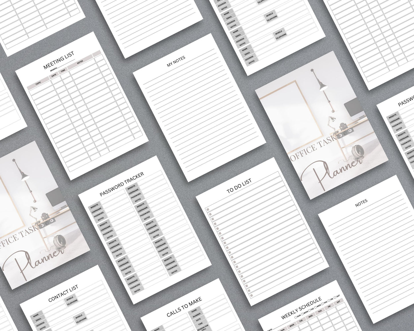 Office Tasks Planner – Organize Your Workday, Meetings & Projects | Printable PDF