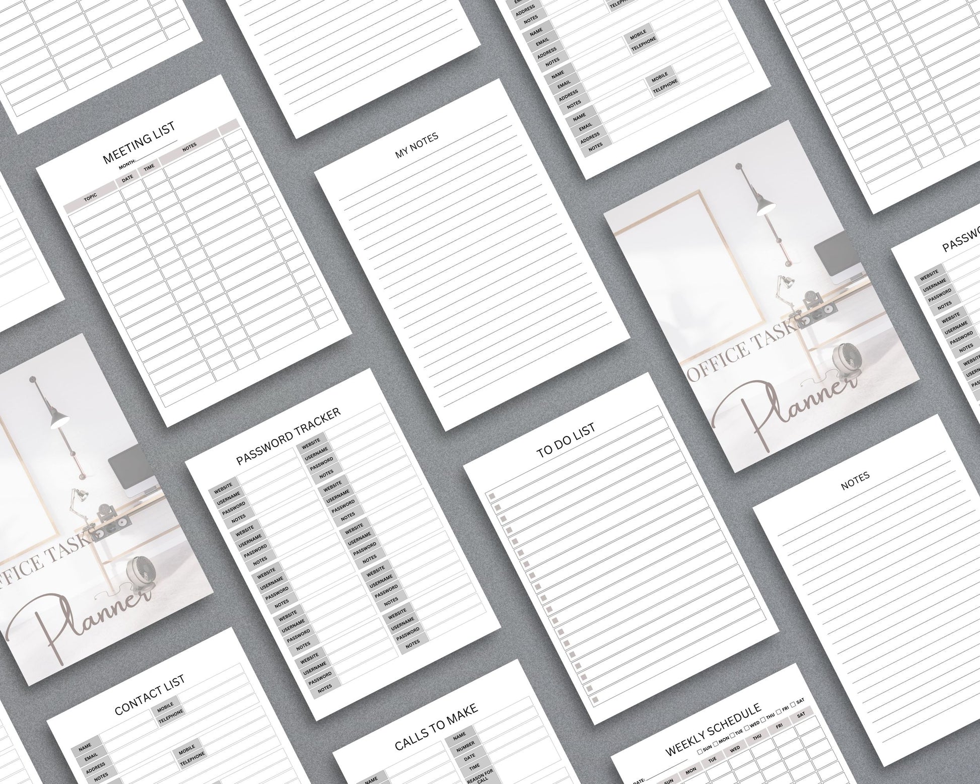 Office Tasks Planner – Organize Your Workday, Meetings & Projects | Printable PDF