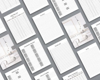 Office Tasks Planner – Organize Your Workday, Meetings & Projects | Printable PDF