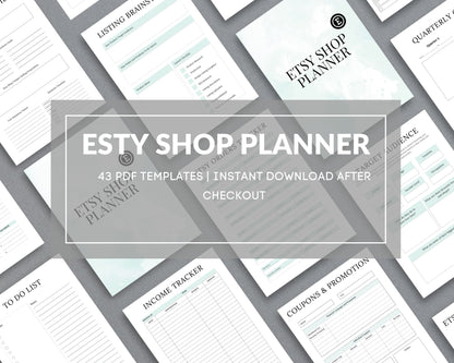 Etsy Shop Planner – Organize Listings, Track Orders & Scale Your Business | Printable PDF