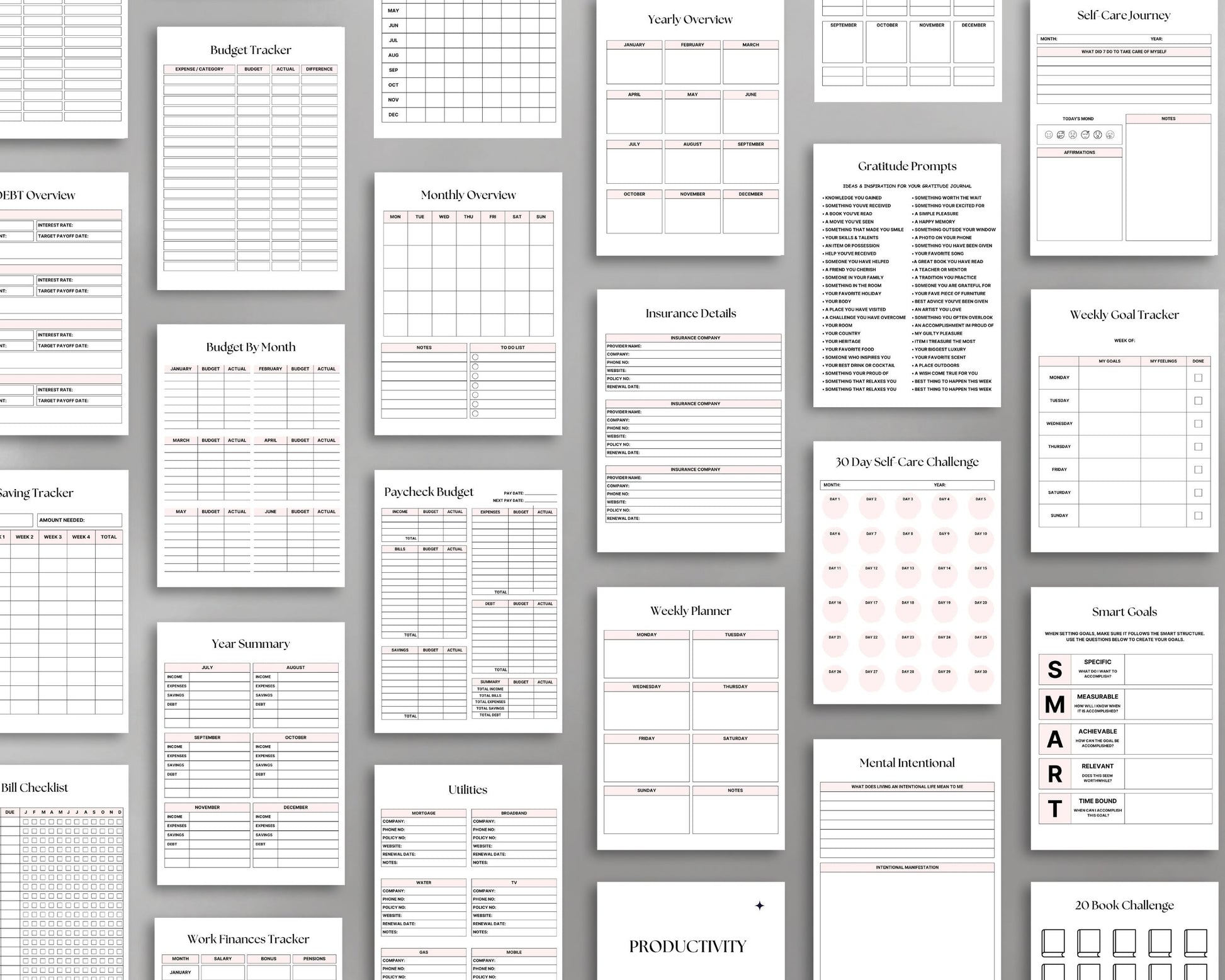 Productivity Planner (140 Pages) – Daily, Weekly & Monthly Goal Tracking | Printable PDF
