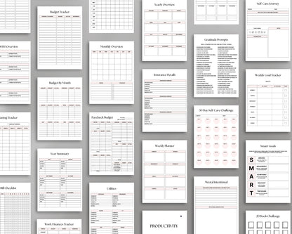 Productivity Planner (140 Pages) – Daily, Weekly & Monthly Goal Tracking | Printable PDF