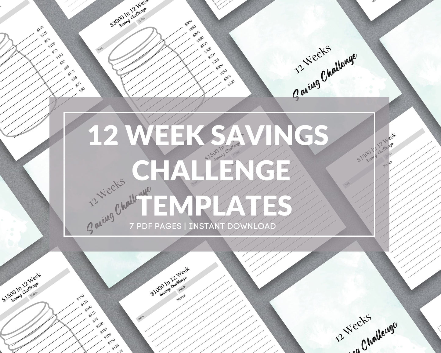 12-Week Savings Challenge – Achieve Your Financial Goals & Save Money Fast | Printable PDF

