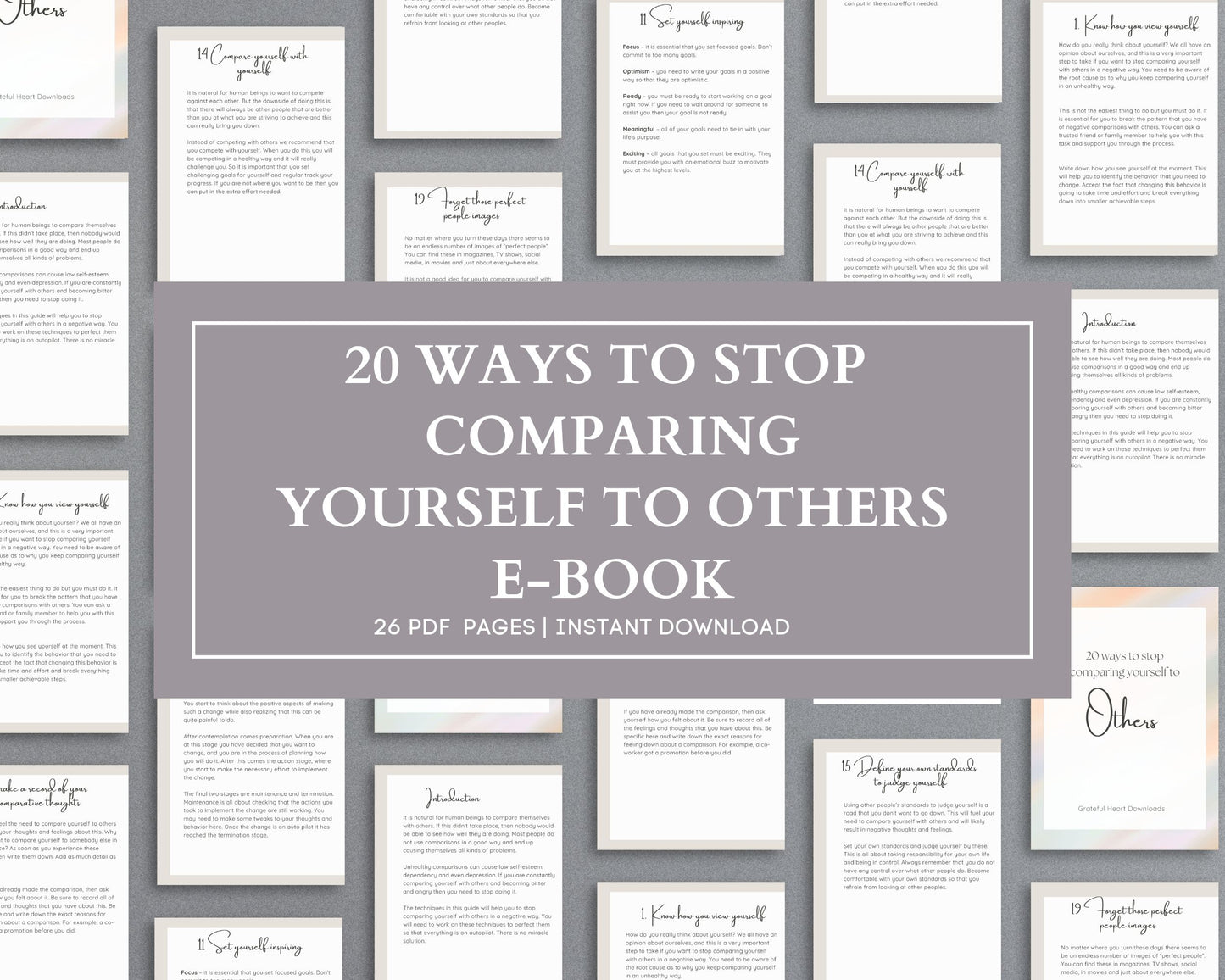 20 Ways to Stop Comparing Yourself to Others – Boost Self-Esteem & Confidence | Instant PDF Download