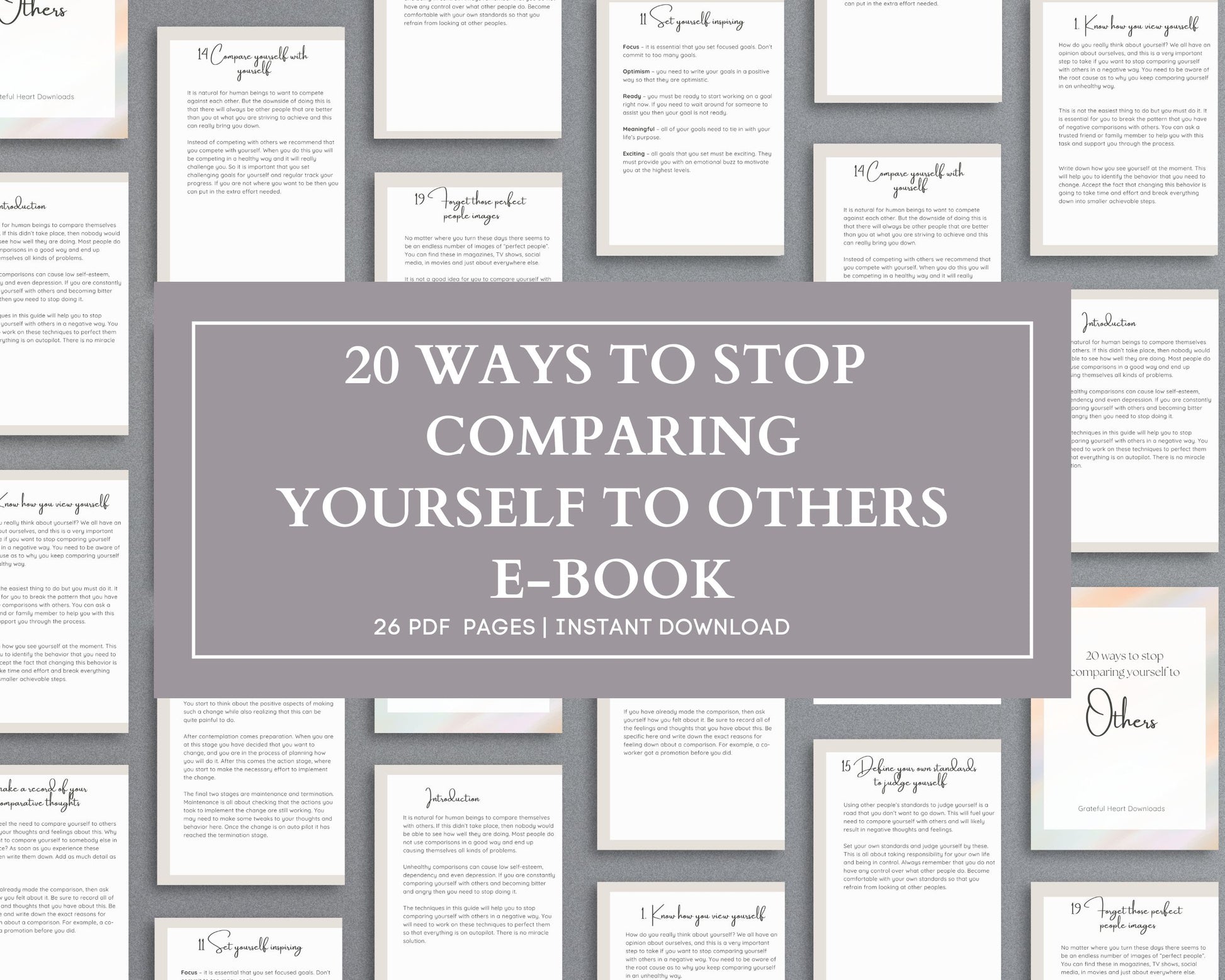 20 Ways to Stop Comparing Yourself to Others – Boost Self-Esteem & Confidence | Instant PDF Download