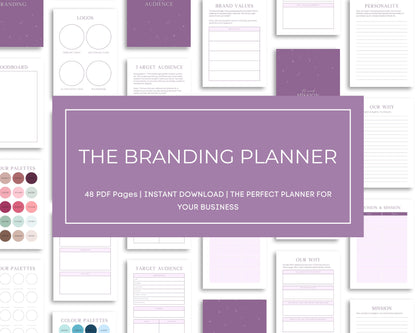 Branding Planner | Business Brand Strategy Workbook | Digital PDF