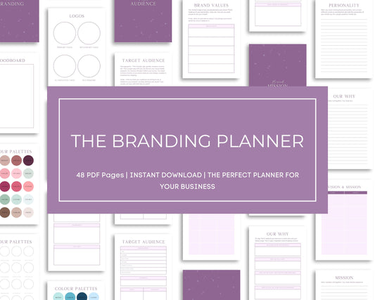 Branding Planner | Business Brand Strategy Workbook | Digital PDF