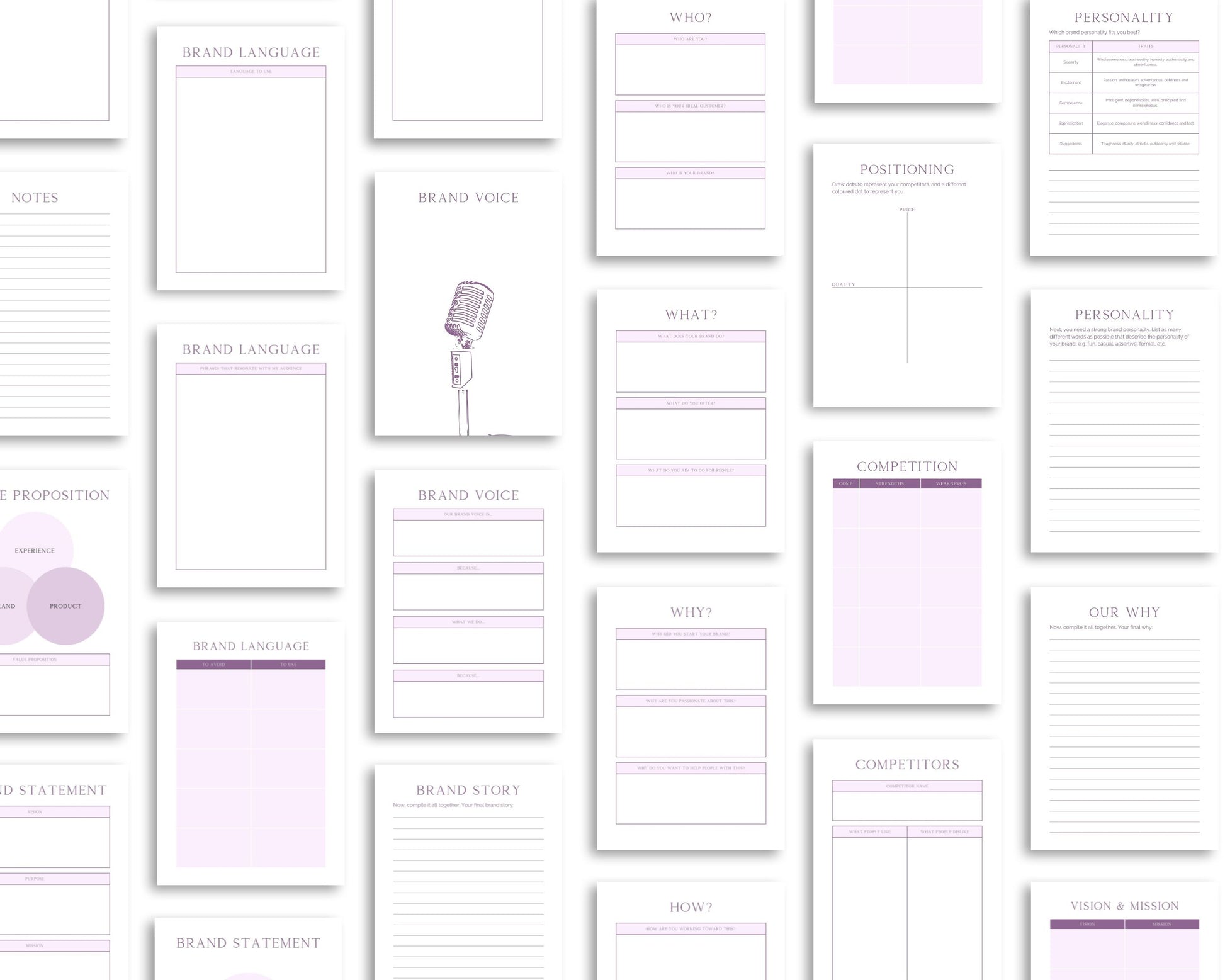 Branding Planner | Business Brand Strategy Workbook | Digital PDF