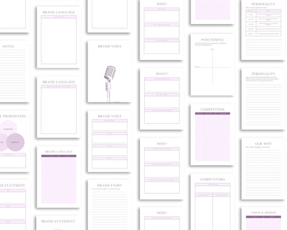 Branding Planner | Business Brand Strategy Workbook | Digital PDF
