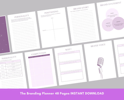 Branding Planner | Business Brand Strategy Workbook | Digital PDF
