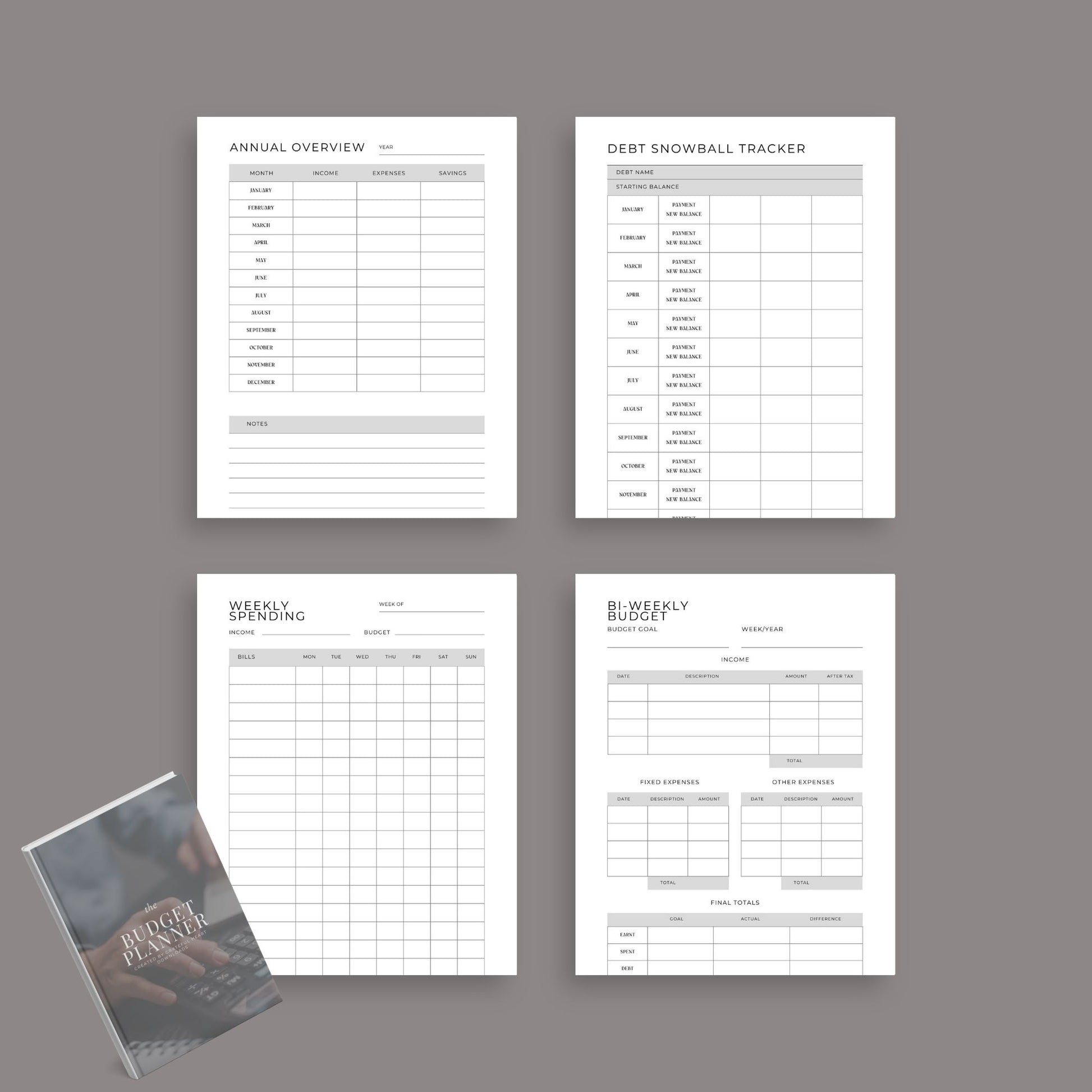 Budget Planner | Printable Finance Tracker | Digital PDF Download