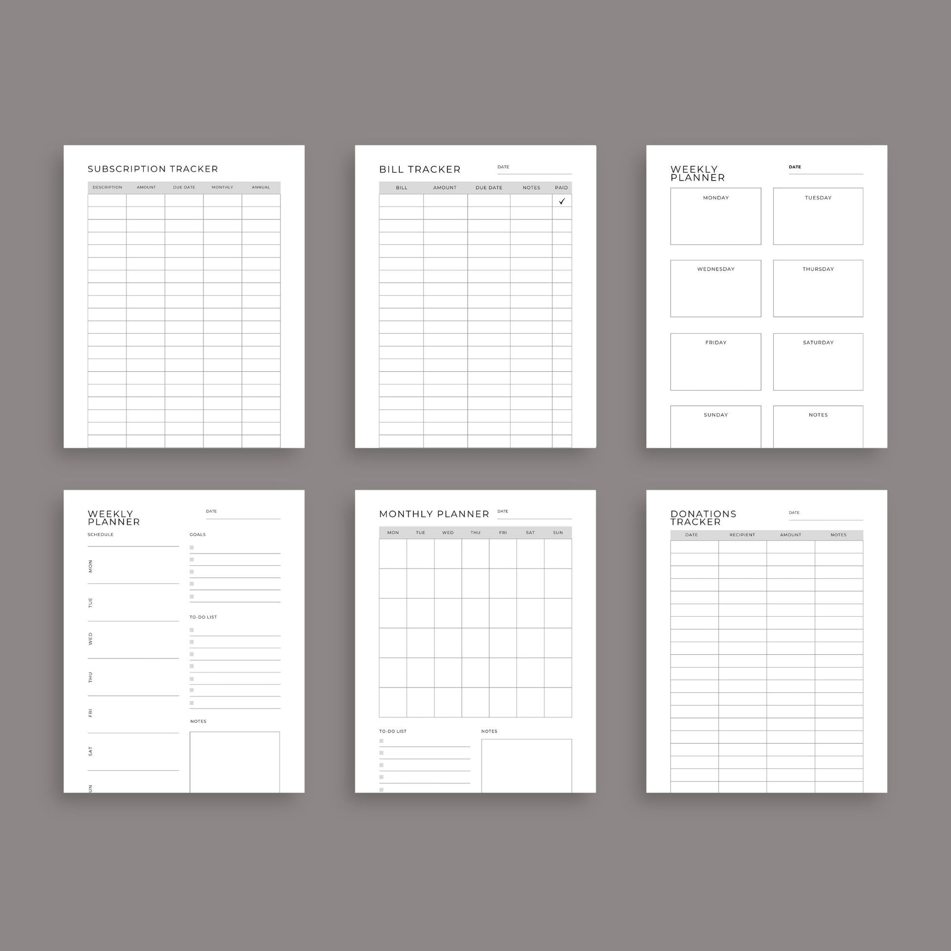 Budget Planner | Printable Finance Tracker | Digital PDF Download