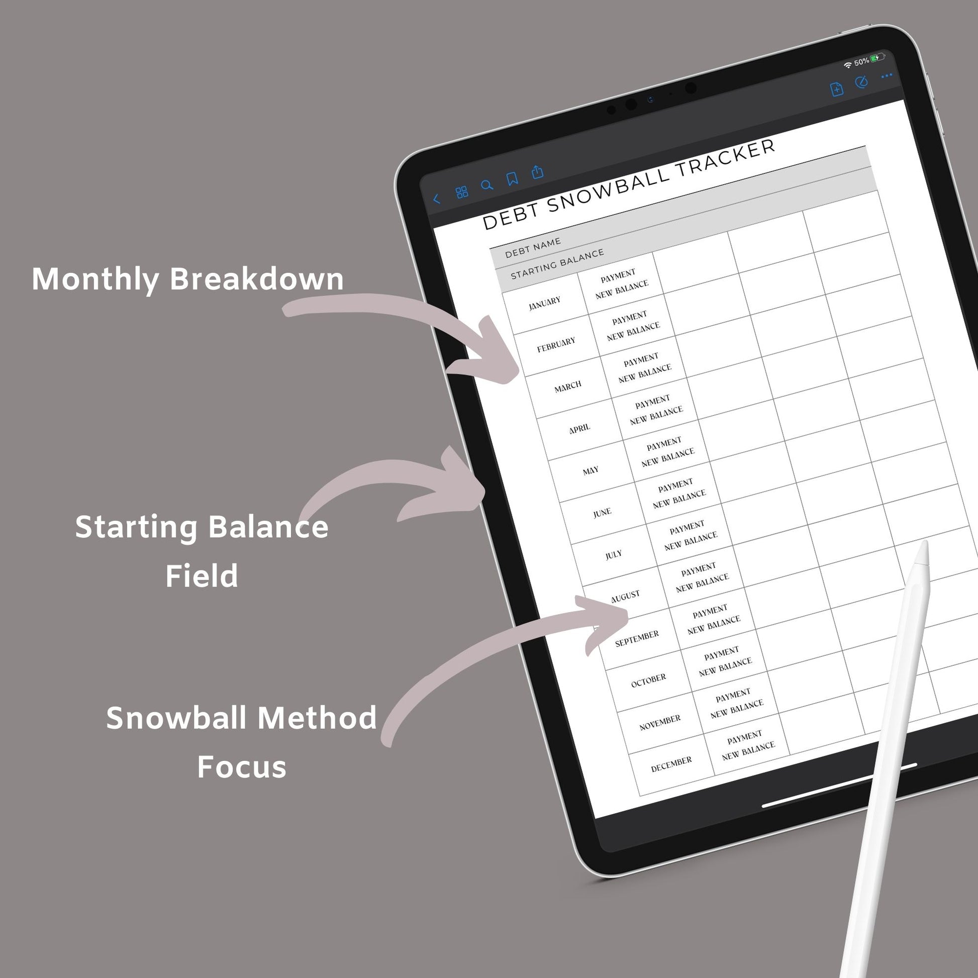 Budget Planner | Printable Finance Tracker | Digital PDF Download