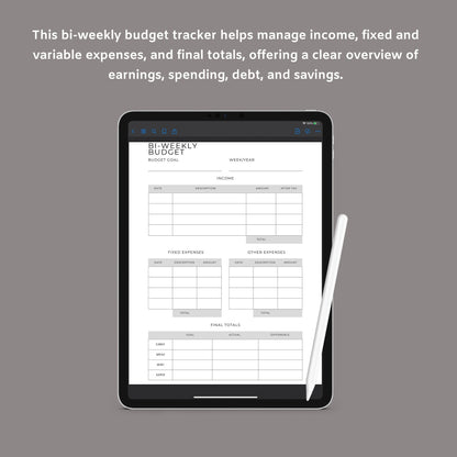 Budget Planner | Printable Finance Tracker | Digital PDF Download