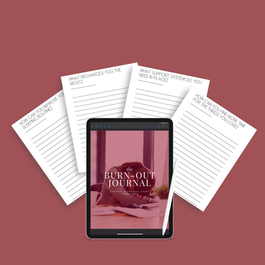 Burnout Journal | Mental Wellness & Self-Care Planner | Digital PDF
