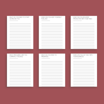 Burnout Journal | Mental Wellness & Self-Care Planner | Digital PDF