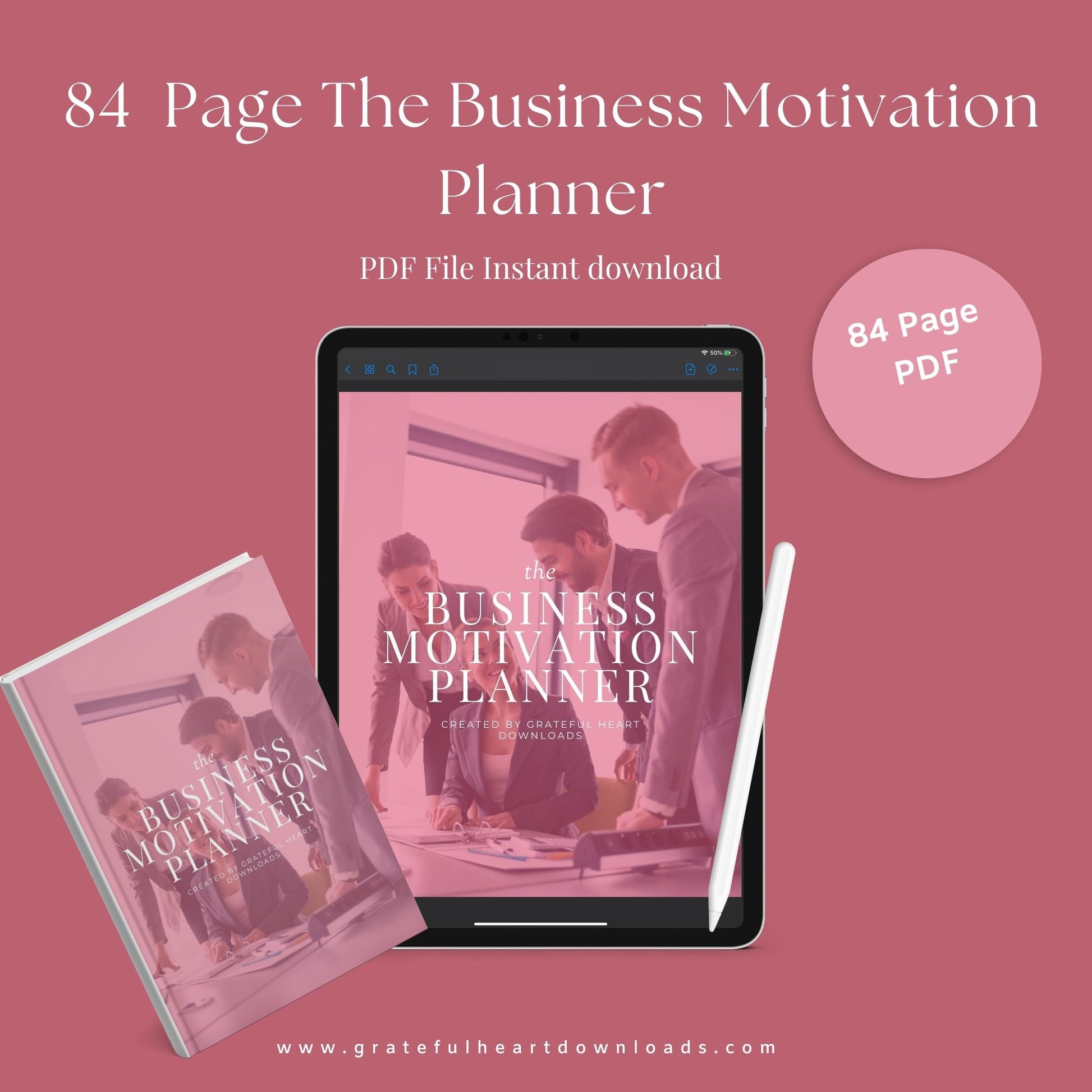 Business Motivation Planner | Goal-Setting & Productivity Journal PDF