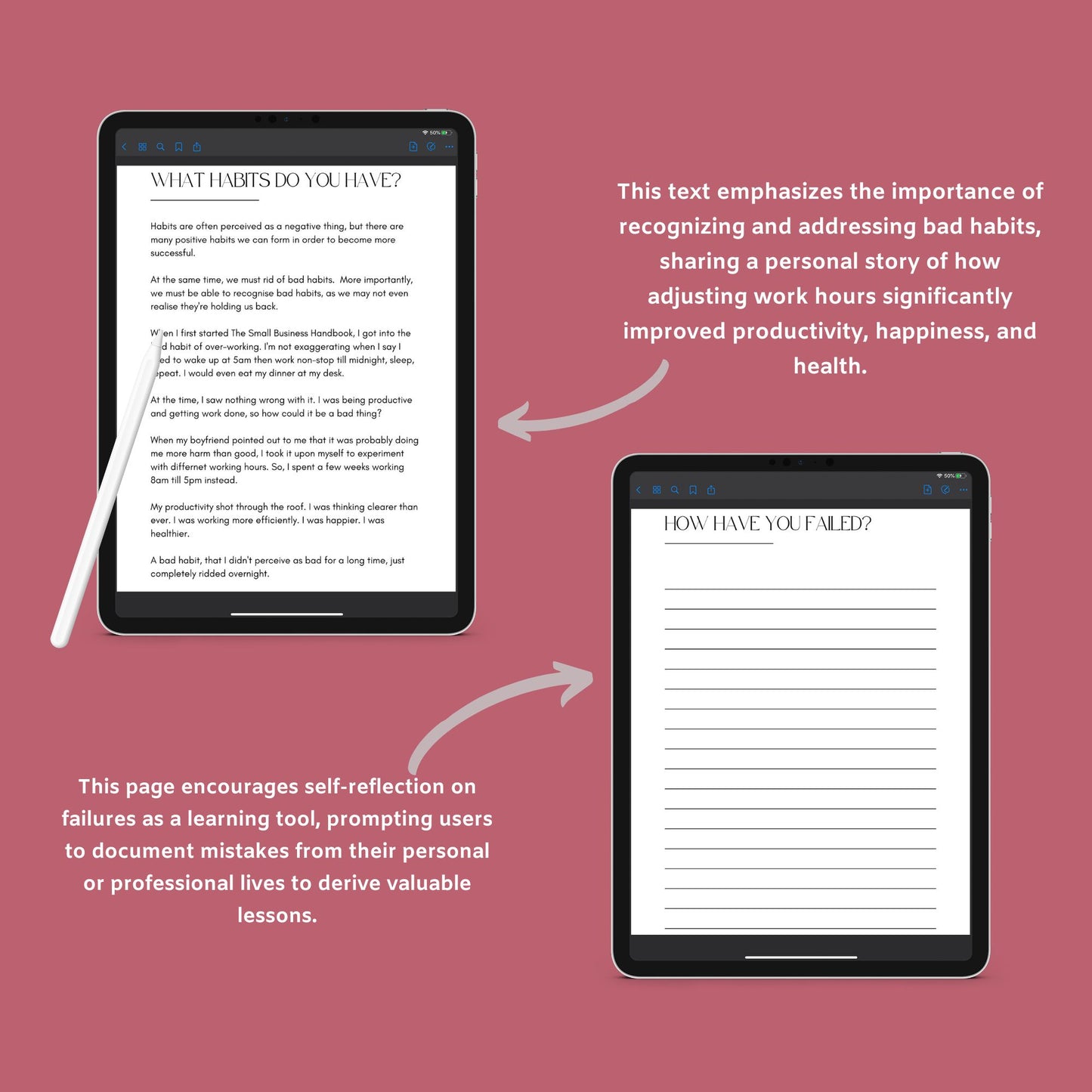 Business Motivation Planner | Goal-Setting & Productivity Journal PDF
