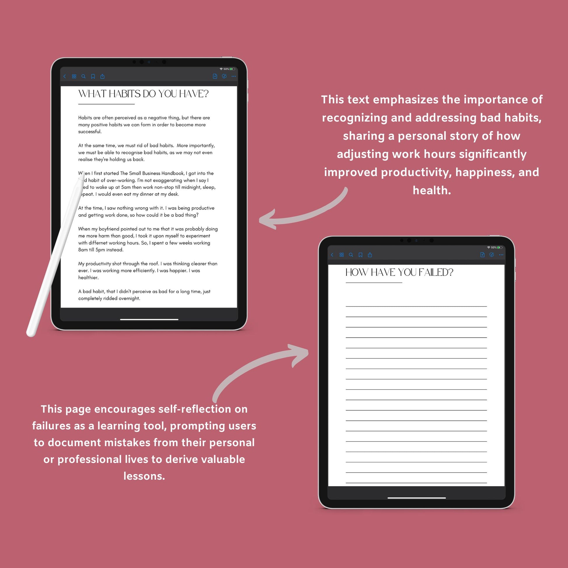 Business Motivation Planner | Goal-Setting & Productivity Journal PDF