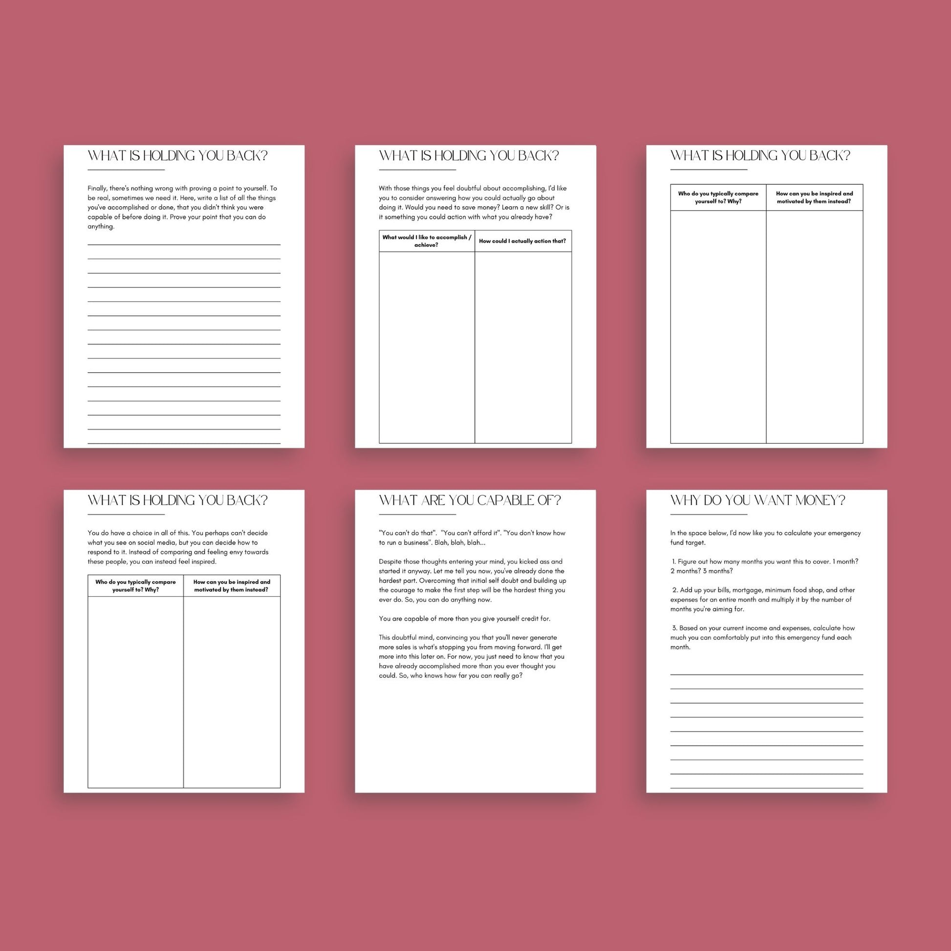 Business Motivation Planner | Goal-Setting & Productivity Journal PDF