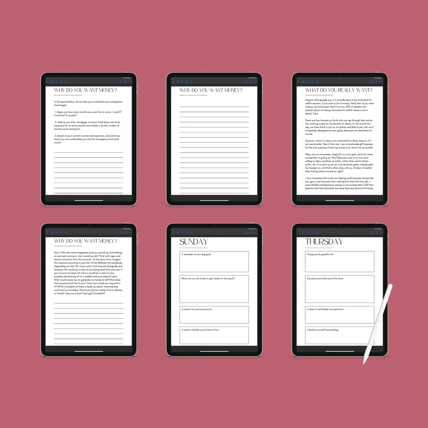 Business Motivation Planner | Goal-Setting & Productivity Journal PDF