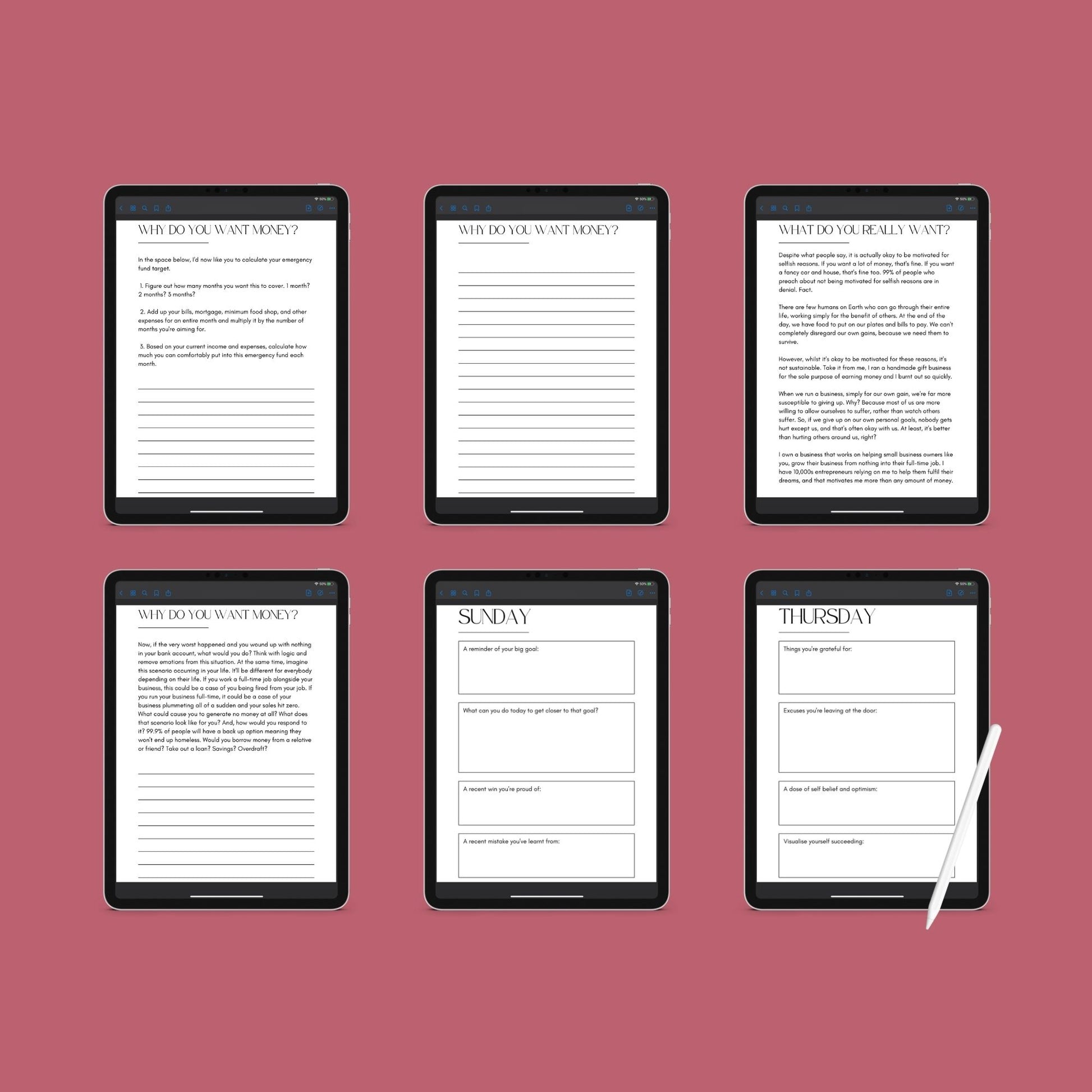 Business Motivation Planner | Goal-Setting & Productivity Journal PDF