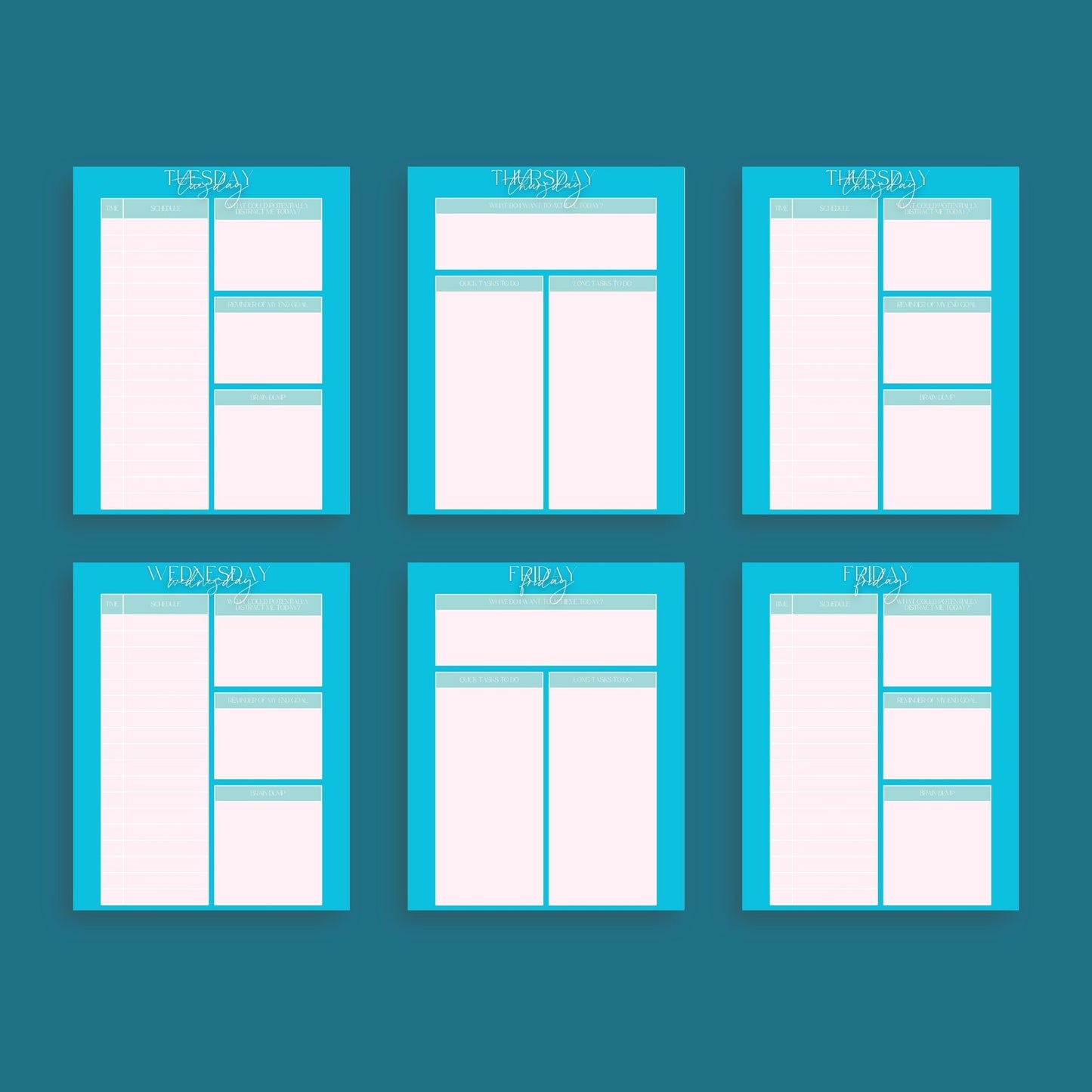 Business Productivity Planner | Task & Goal Organizer | Digital PDF