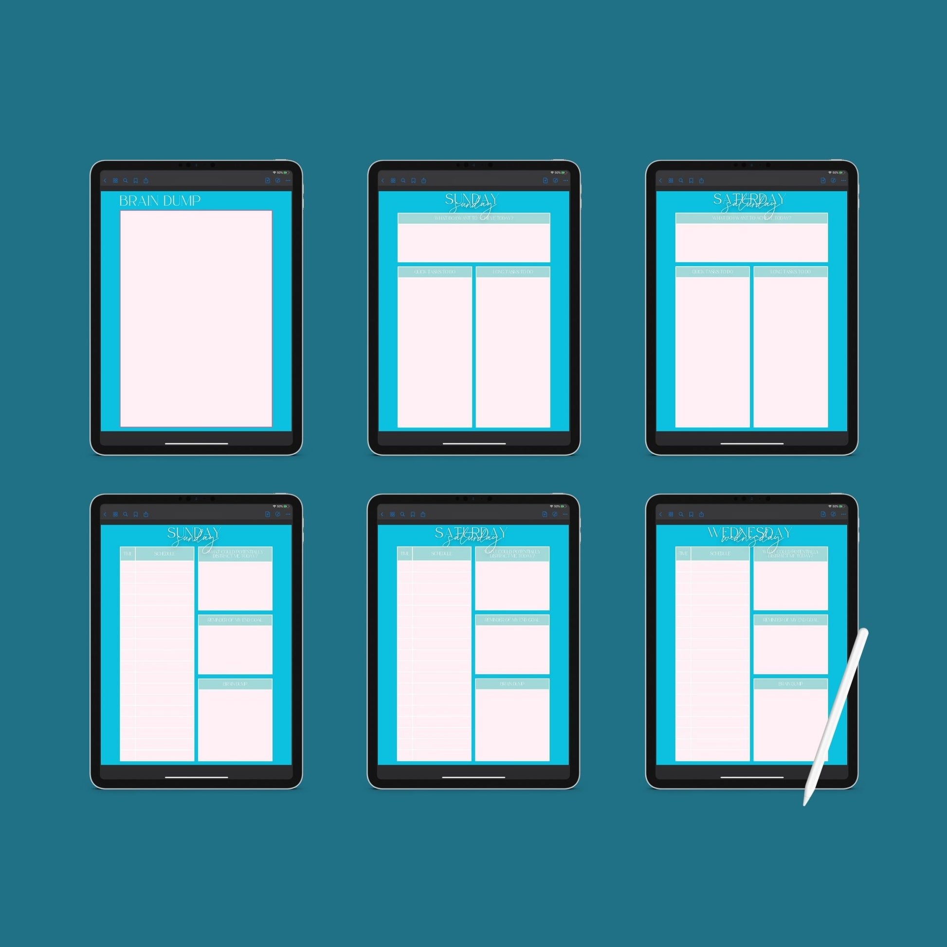 Business Productivity Planner | Task & Goal Organizer | Digital PDF