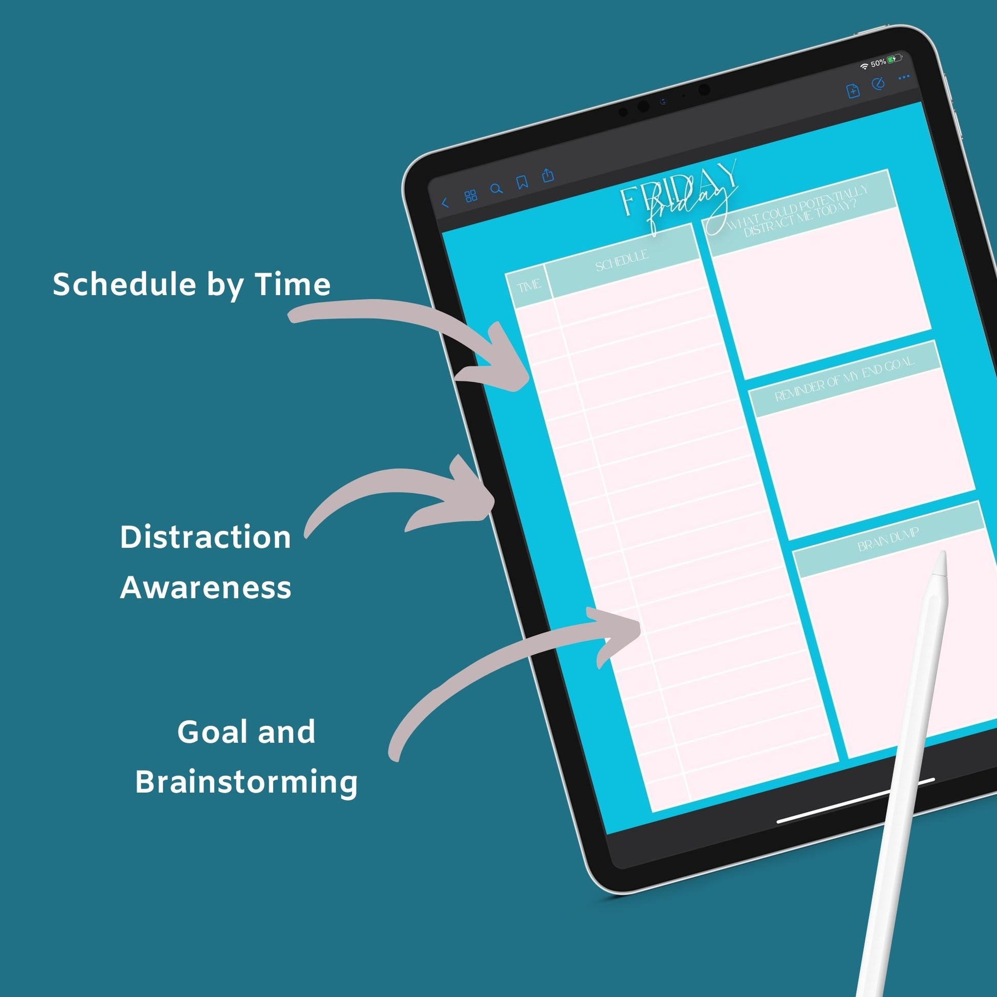 Business Productivity Planner | Task & Goal Organizer | Digital PDF