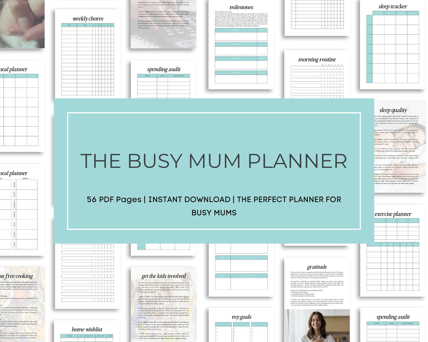 Busy Mum Planner | Printable Life Organizer & Meal Planner | PDF