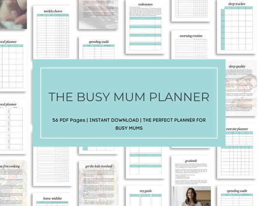 Busy Mum Planner | Printable Life Organizer & Meal Planner | PDF