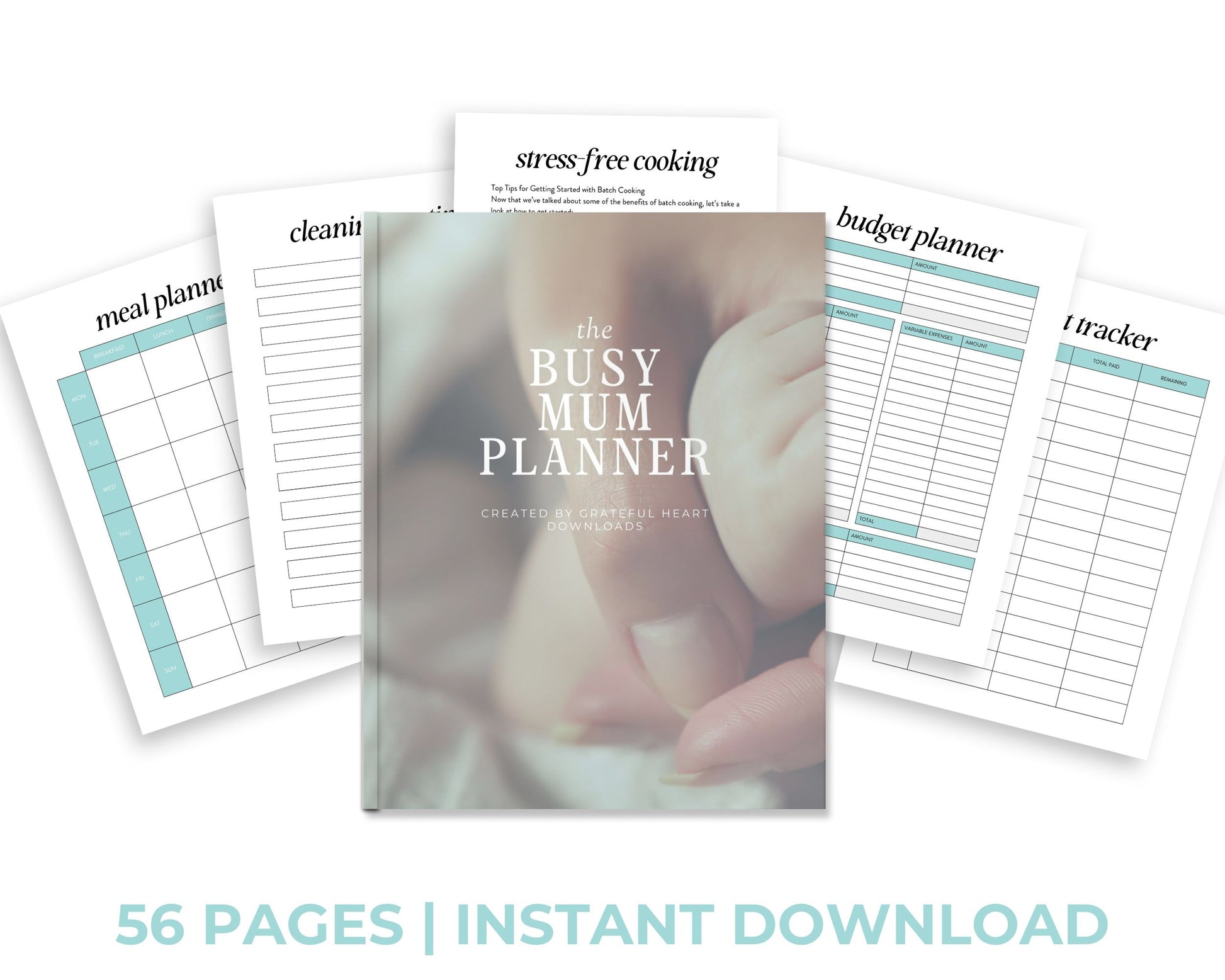 Busy Mum Planner | Printable Life Organizer & Meal Planner | PDF
