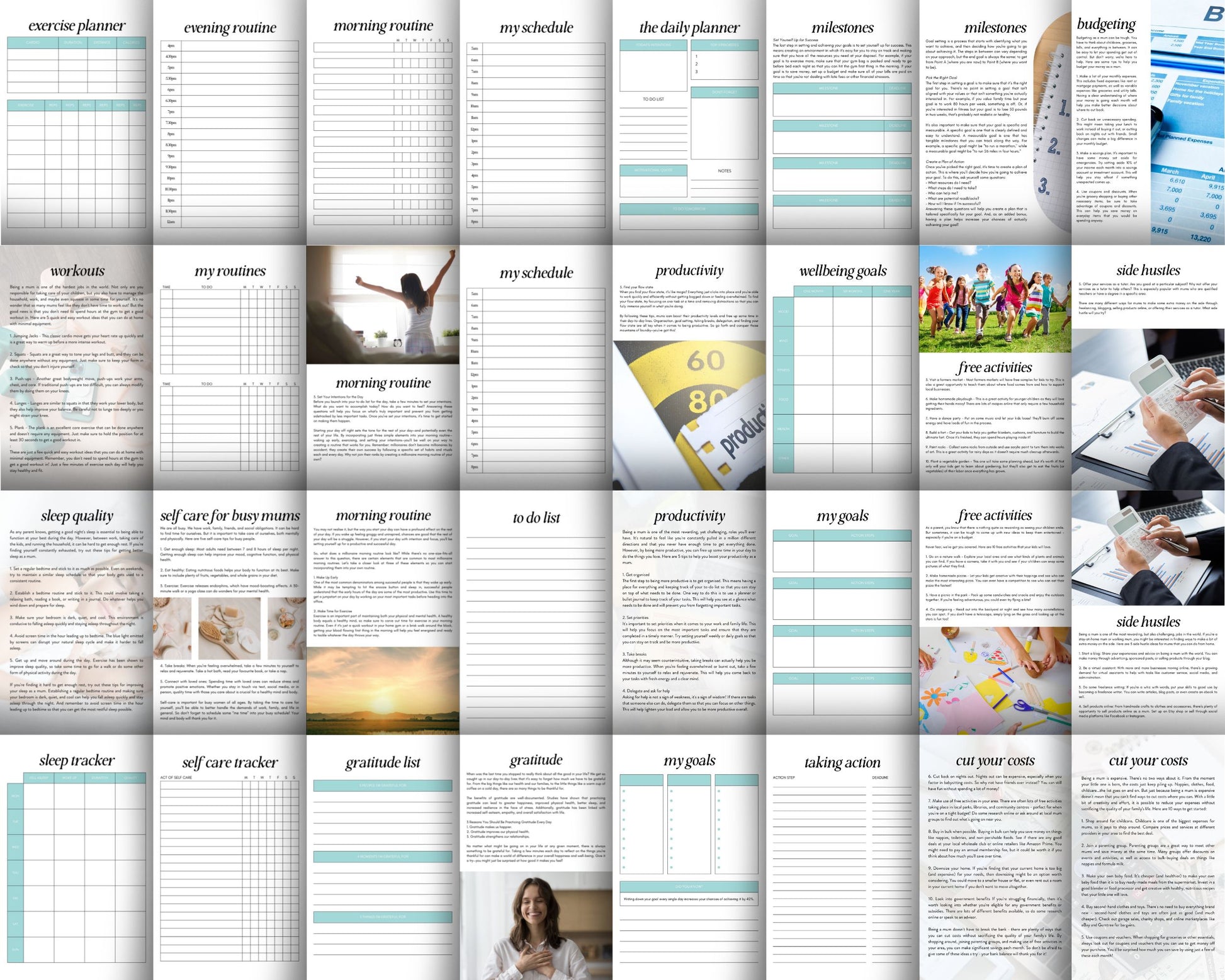 Busy Mum Planner | Printable Life Organizer & Meal Planner | PDF