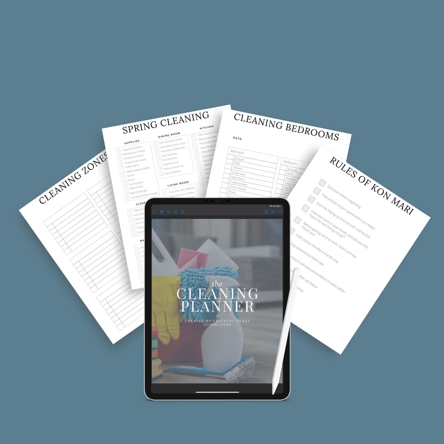 Cleaning Planner | Decluttering & Home Organization Guide | PDF