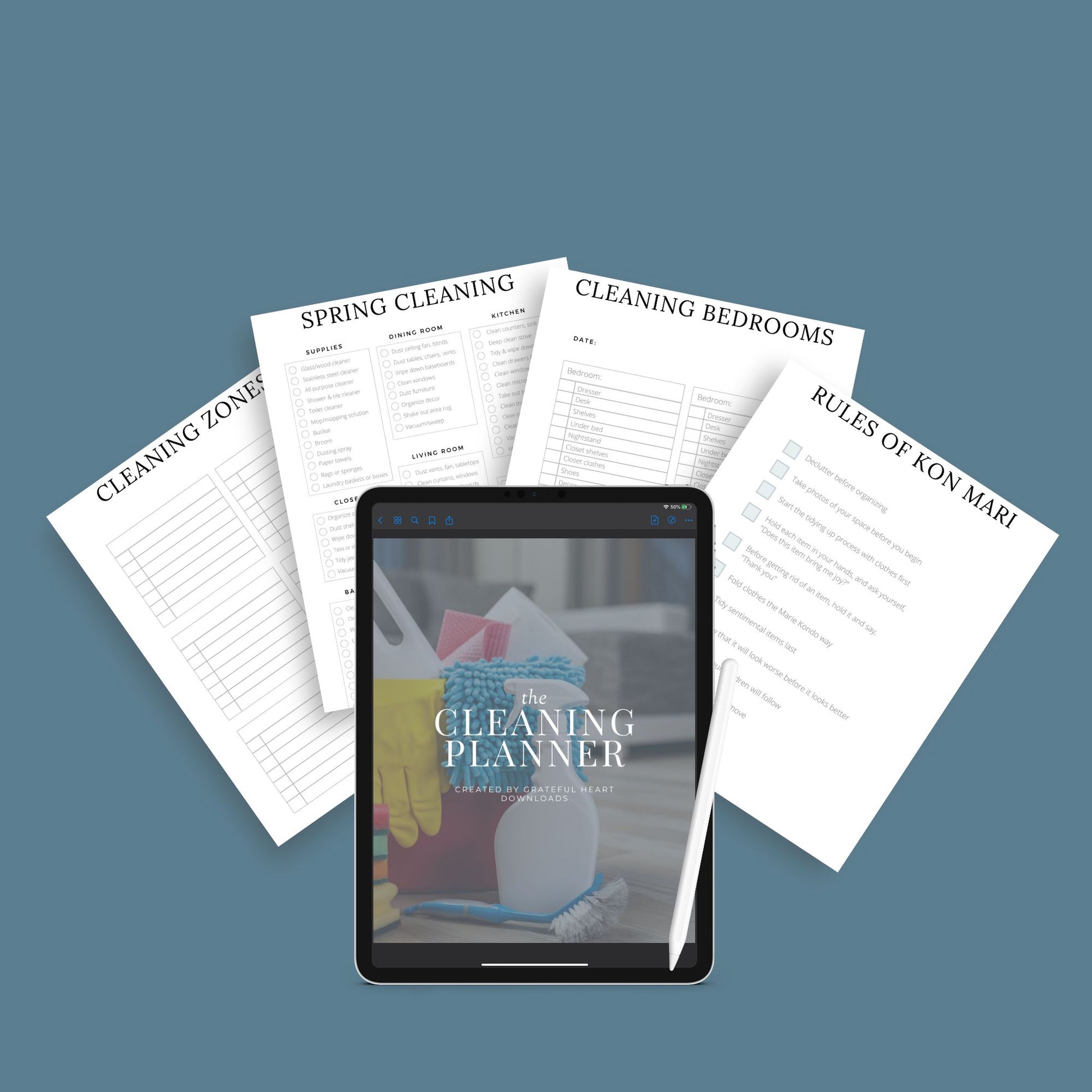 Cleaning Planner | Decluttering & Home Organization Guide | PDF