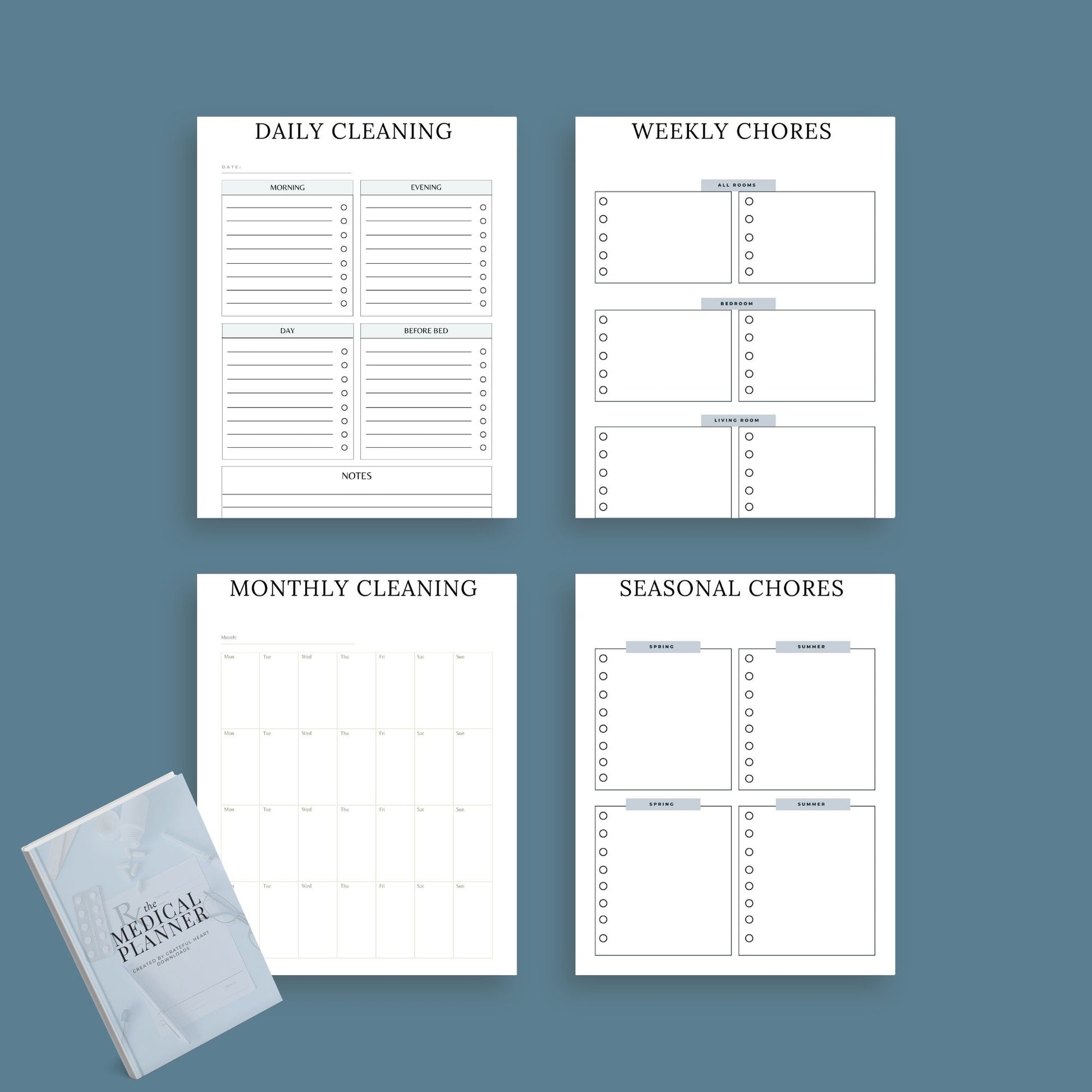 Cleaning Planner | Decluttering & Home Organization Guide | PDF