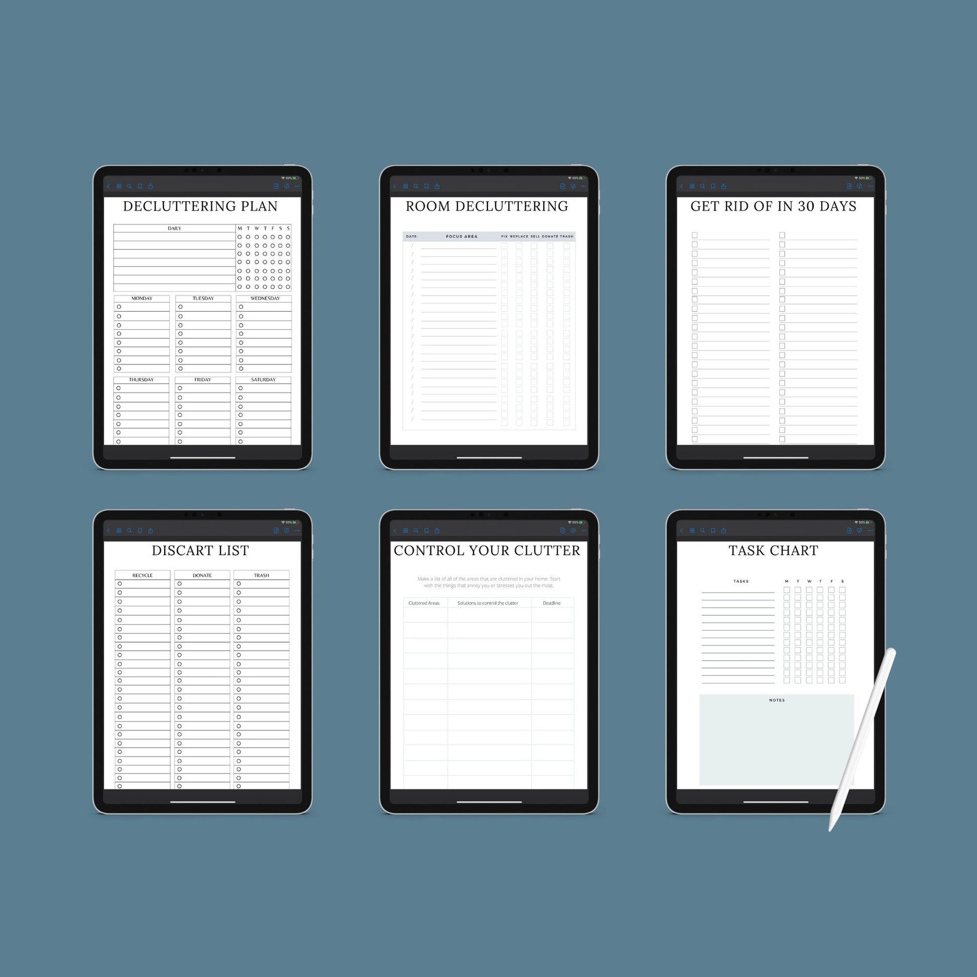 Cleaning Planner | Decluttering & Home Organization Guide | PDF