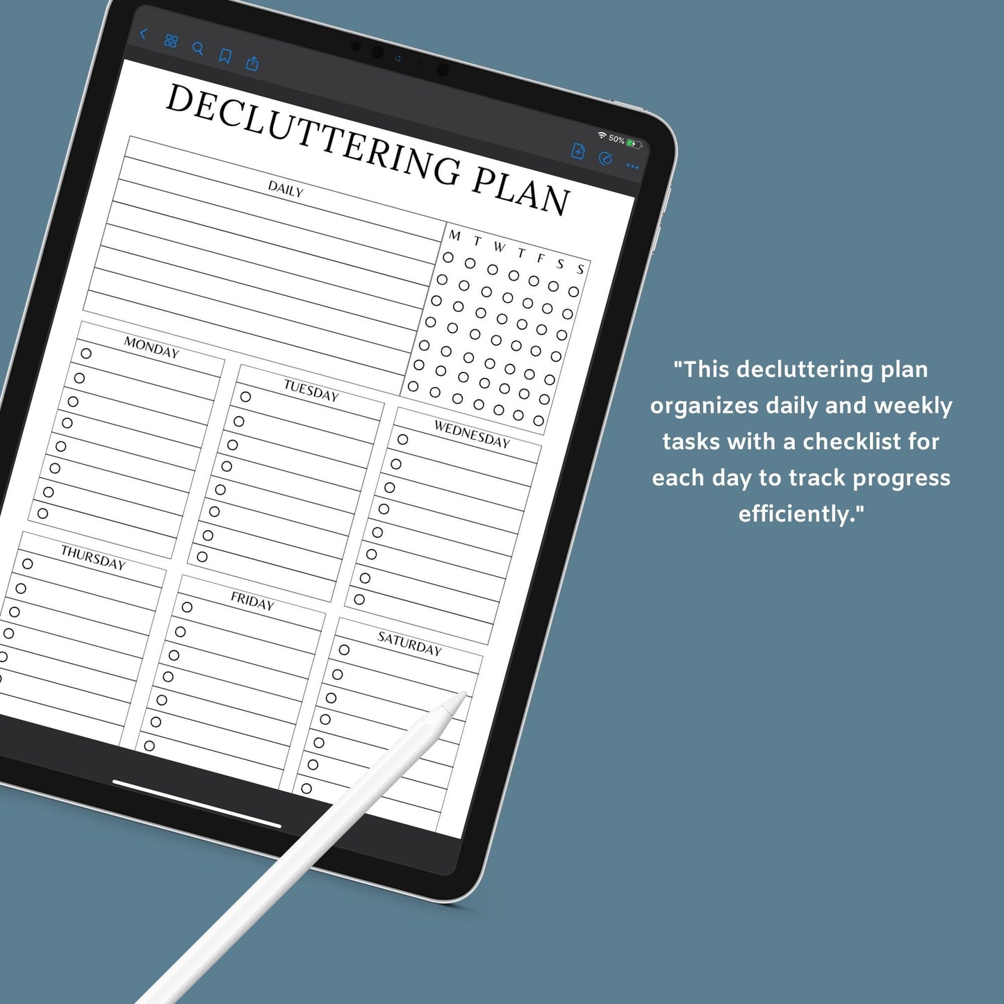 Cleaning Planner | Decluttering & Home Organization Guide | PDF