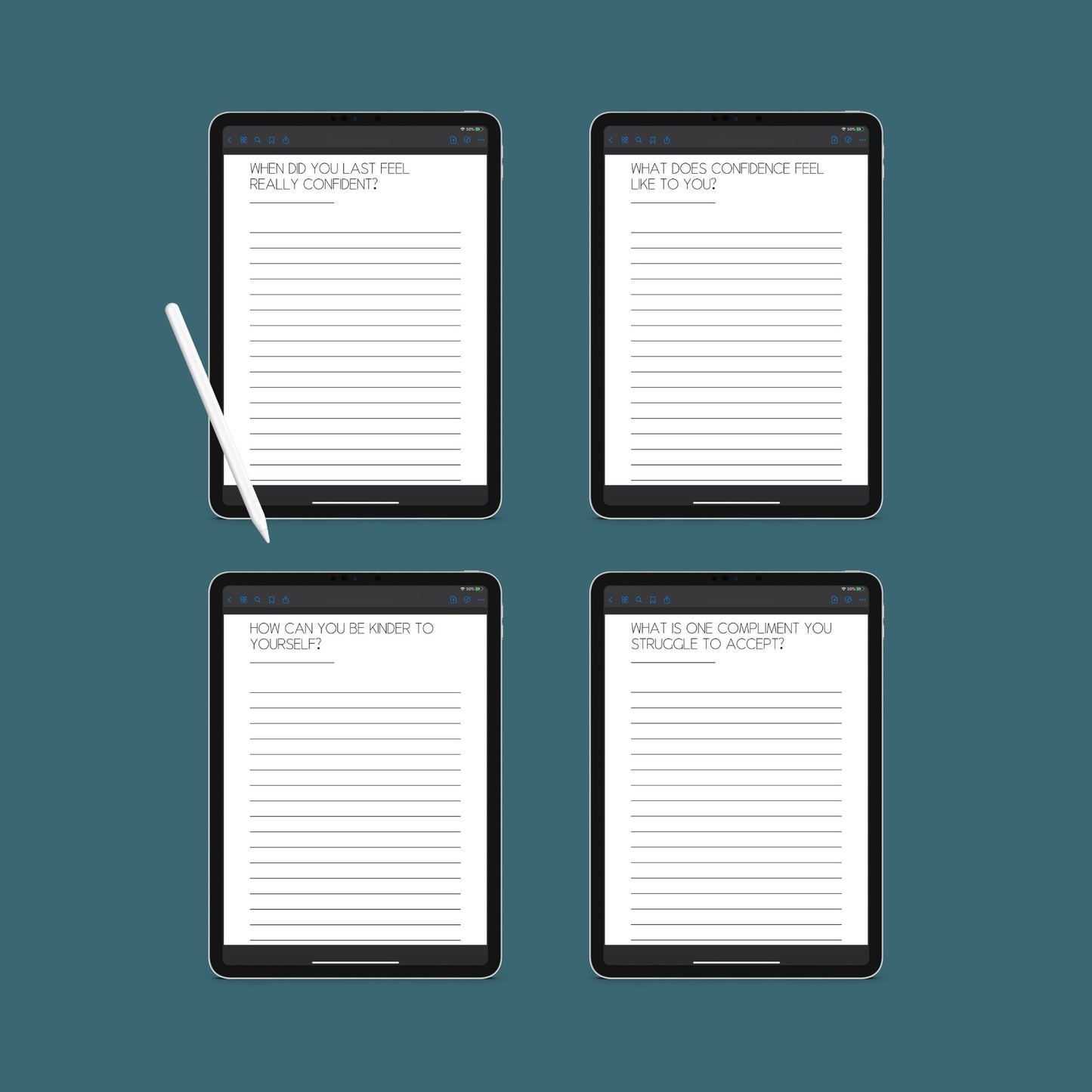 Confidence Journal | Self-Esteem & Mindset Growth Planner | PDF
