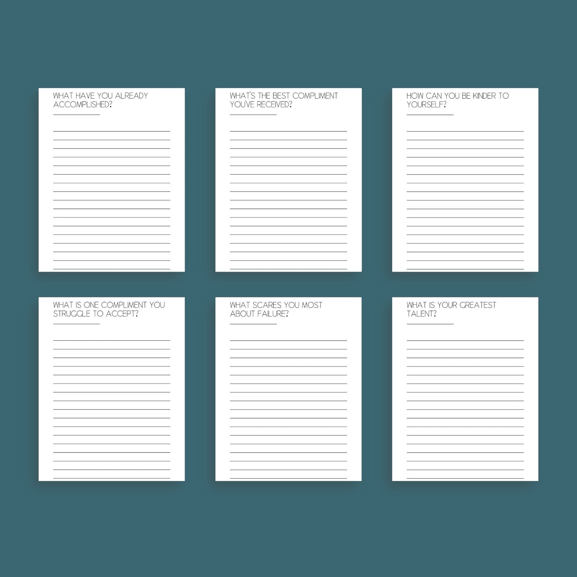 Confidence Journal | Self-Esteem & Mindset Growth Planner | PDF