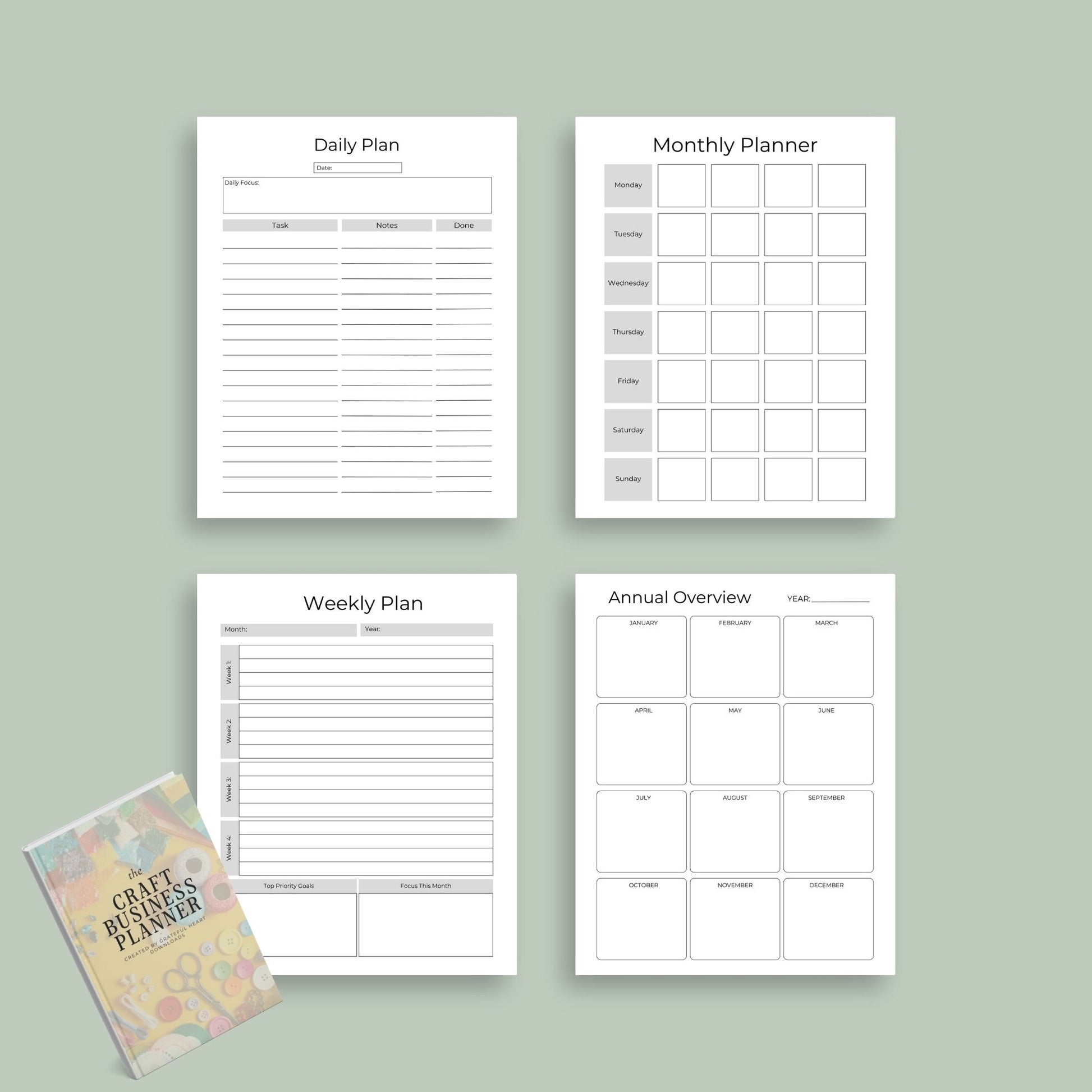 Craft Business Planner | Handmade Business Organizer | Digital PDF